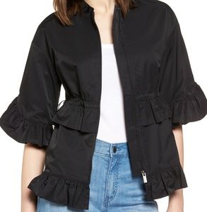 NWOT. Halogen Ruffle Zip Jacket